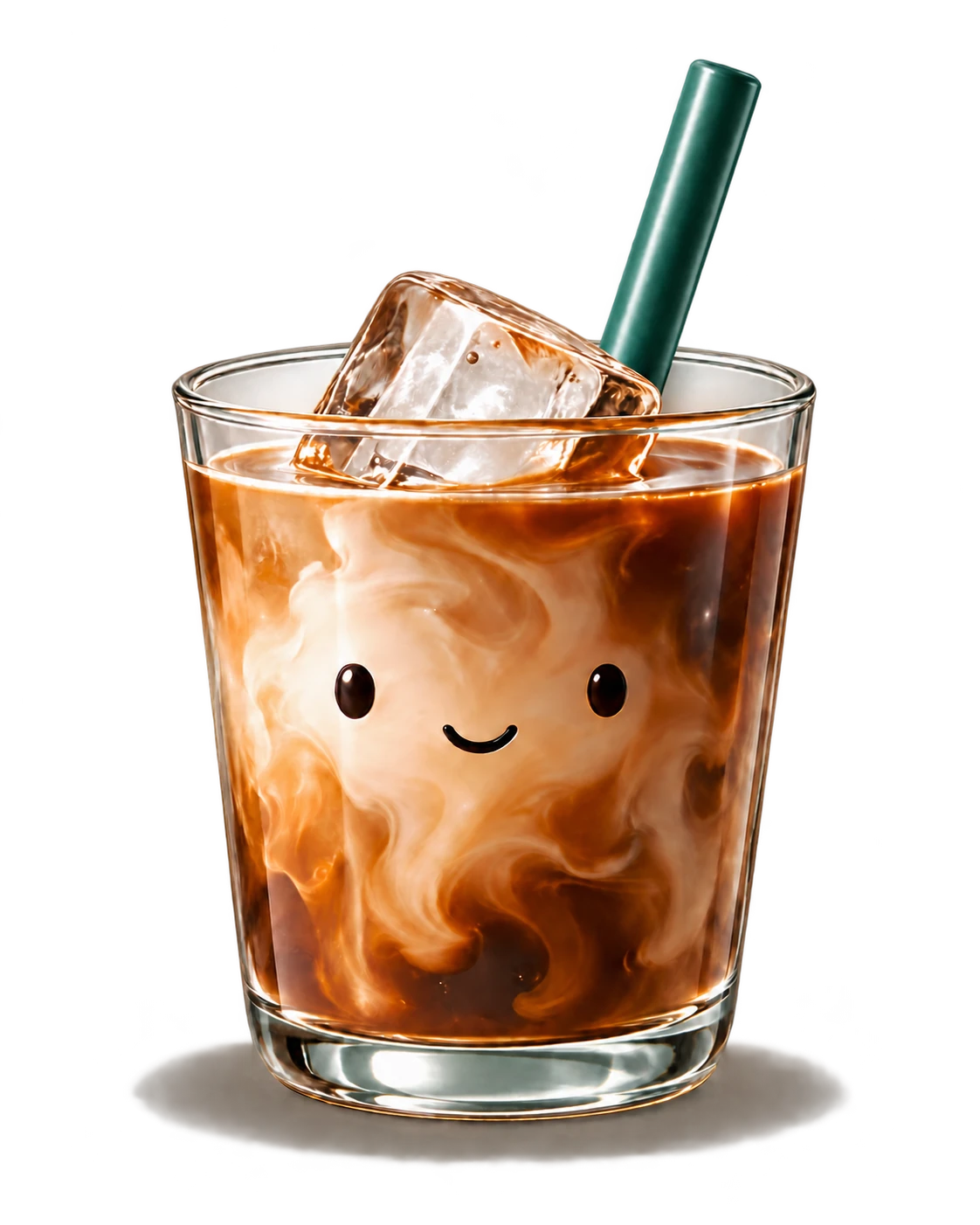 The smiling EisKaffee iced-coffee character